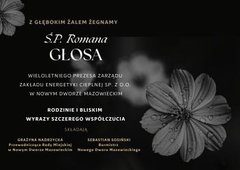 czarne tło, biało złote litery w tle szare kwiaty