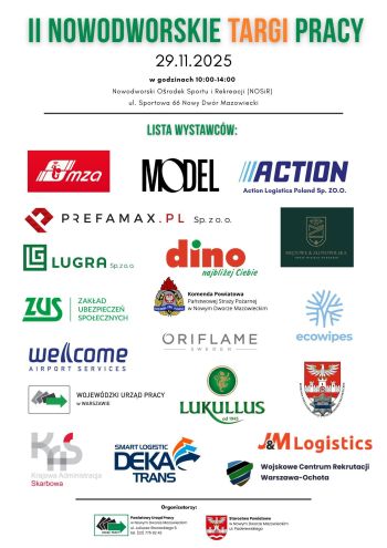 Logotypy wystawców na targach pracy