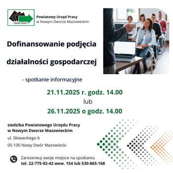 graficzna treść informacji, po prawej uśmiechnięta grupa osób siedzących w ławkach szkolnych