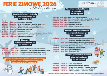 Ferie zimowe z Biblioteką i Muzeum