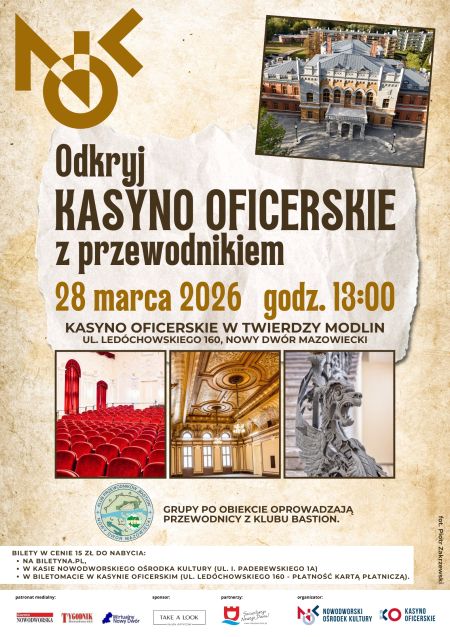 graficzny przekaz informacji, zdjęcia Kasyna Oficerskiego w Modlinie Twierdzy