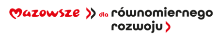 logotyp Mazowsze obok napis dla równomiernego rozwoju