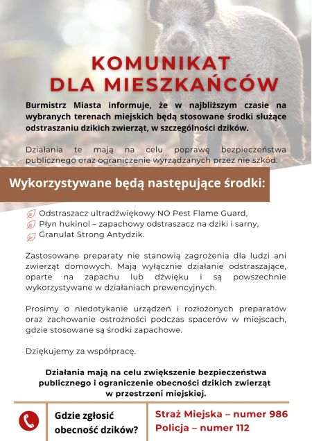 komunikat dla mieszkańców