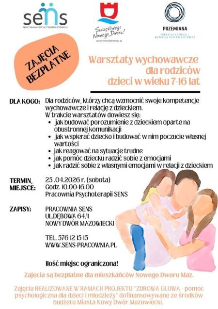 Plakat promujący warsztaty, graficzna wersja informacji