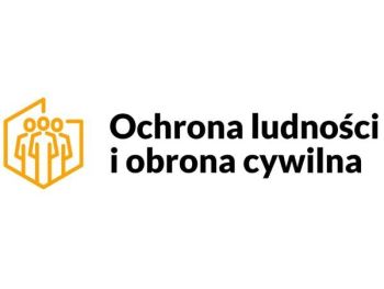 napis ochrona ludności i obrona cywilna
