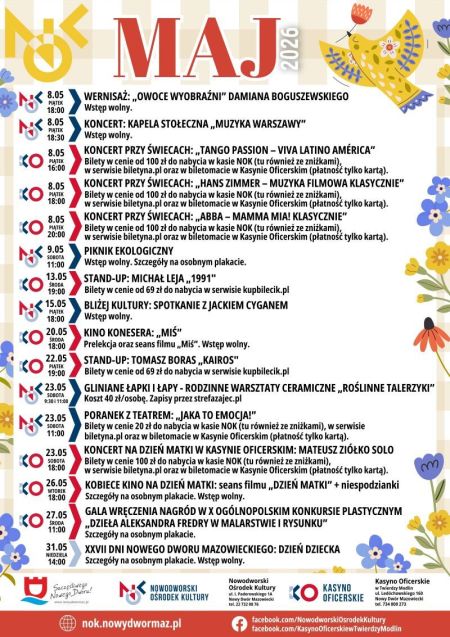 zbiorczy plakat promujący wydarzenia w maju