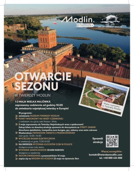 plakat promujący wydarzenie, wersja graficzna informacji, zdjęcie na wieżę czerwoną