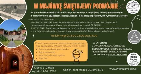 plakat promujący wydarzenie, wersja graficzna informacji o zwiedzaniu