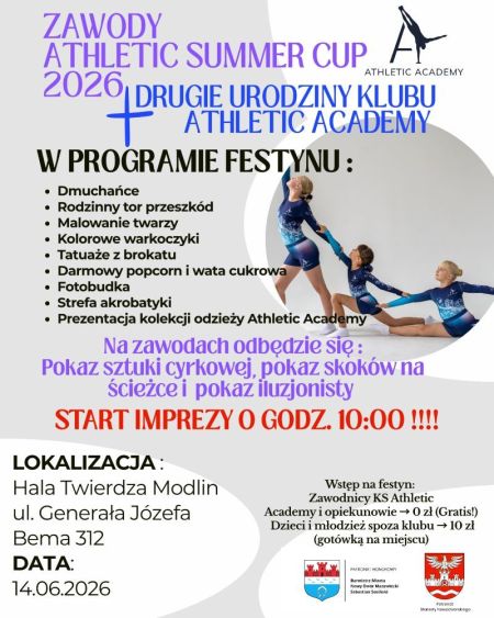 zdjęcie gimnastyczek, napisy dot. wydarzenia