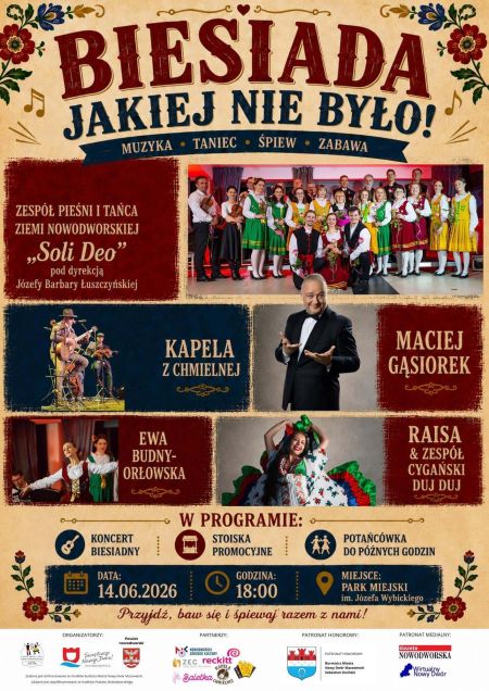 plakat promujący wydarzenie, wersja graficzna Biesiady