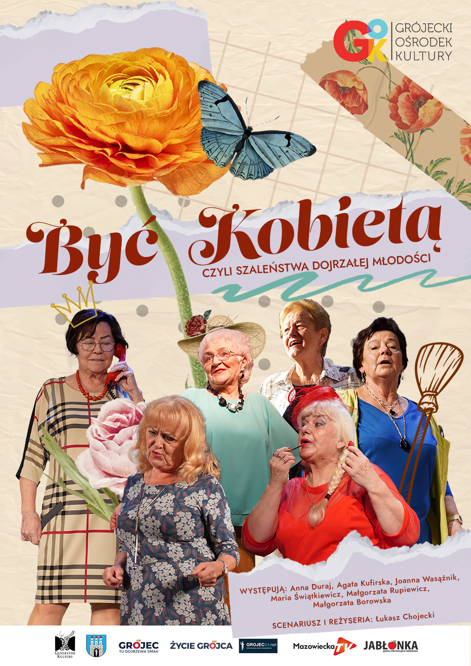 Sześć kobiet w średnim wieku w kolorowych sukienkach