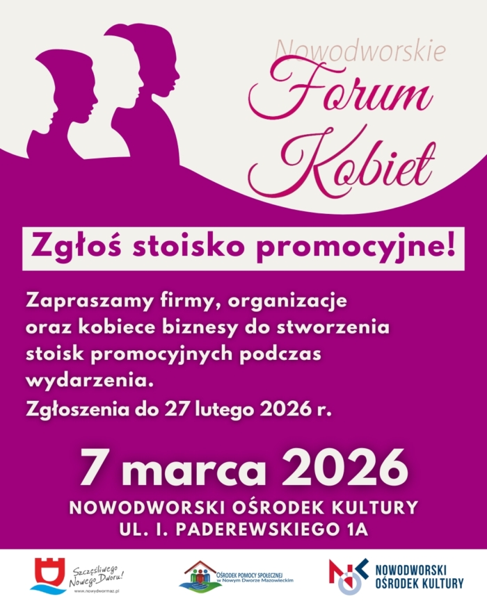 Zaproszenie dla Wystawców – Nowodworskie Forum Kobiet 2026