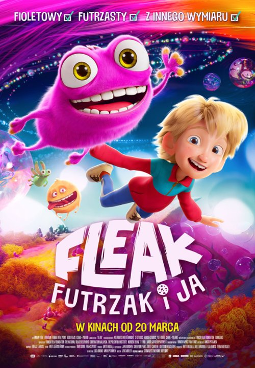 Plakat promujący film, kolorowe postaci z filmu