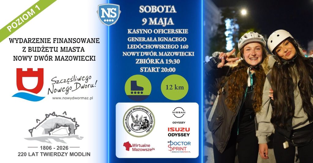 Nightskating po Nowym Dworze Mazowieckim