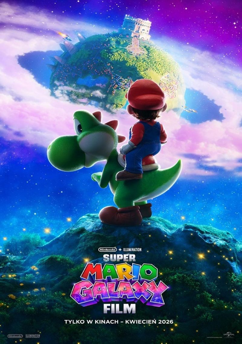 plakat promujący film SUPER MARIO GALAXY FILM