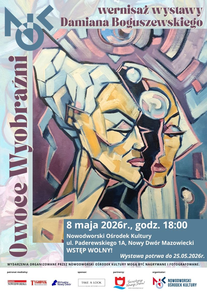 plakat promujący wystawę obrazów, 