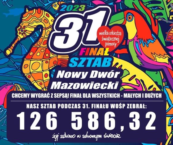 31. Finał Wielkiej Orkiestry Świątecznej Pomocy w Nowym Dworze Mazowieckim.