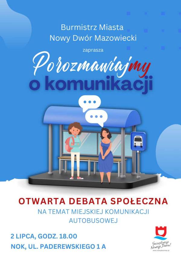 Mężczyzna i kobieta stoją na przystanku autobusowym.