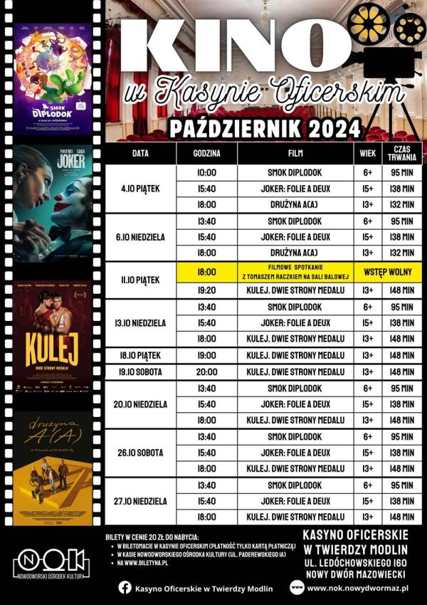 Kolorowe zdjęcia na taśmie filmowej z czterech różnych filmów.