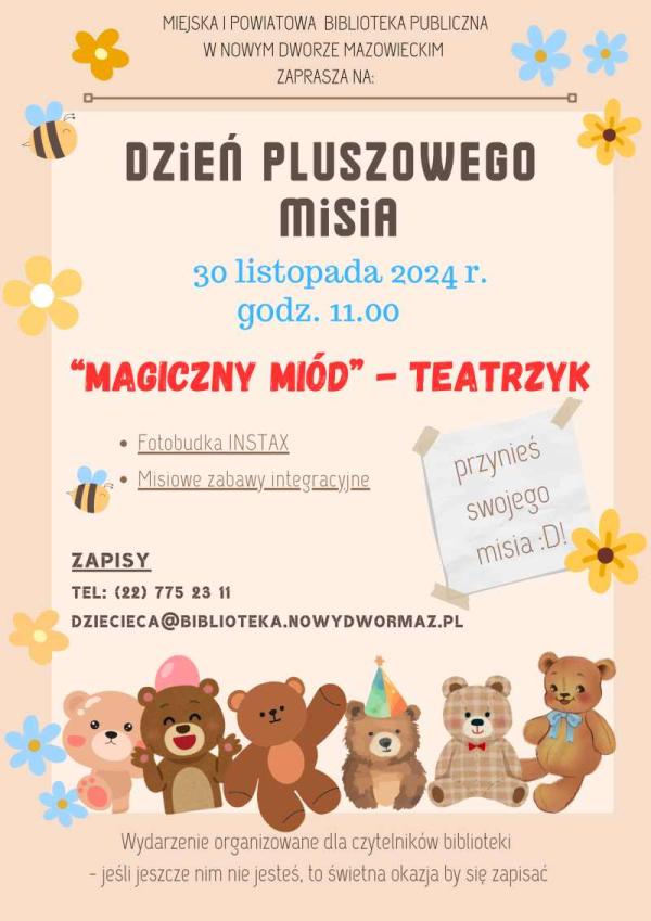 Sześć pluszowych misiów.