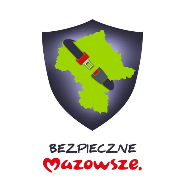 Bezpieczne Mazowsze. Kontur województwa mazowieckie objęty pasem bezpieczeństwa.