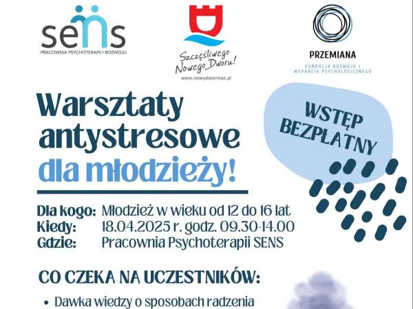 Warsztaty antystresowe dla młodzieży.