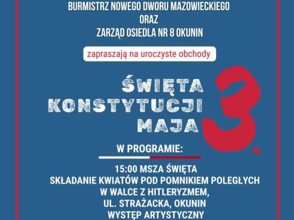 Powiewająca flaga biało-czerwona.