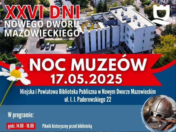 Nowoczesny budynek z lotu ptaka, hełm i miecz rycerski.