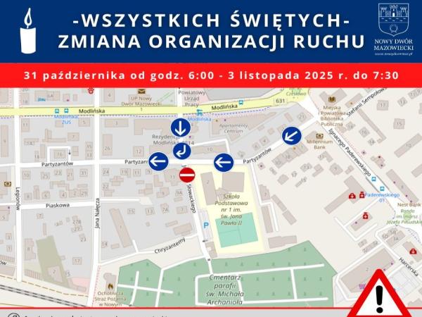Organizacja ruchu i NKA na Wszystkich Świętych