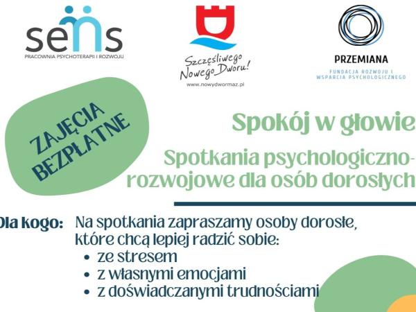 Spokój w głowie - bezpłatne zajęcia dla mieszkańców