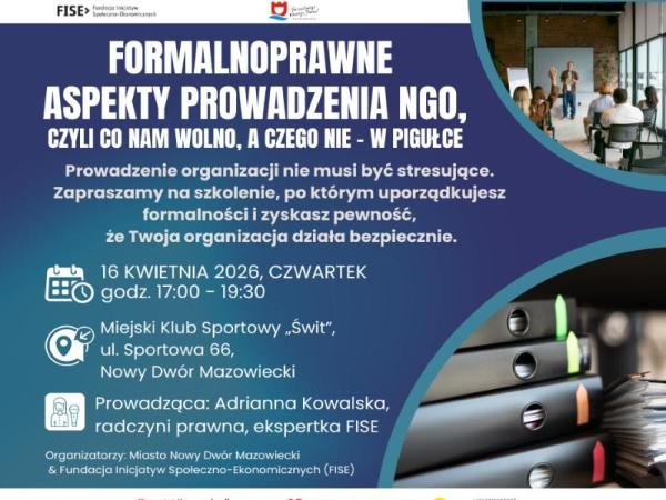 Formalnoprawne aspekty prowadzenia NGO