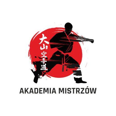 logo klubu, postać ubrana w strój taekwondo
