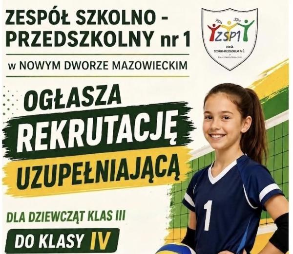 Rekrutacja uzupełniająca do klasy IV o profilu sportowym