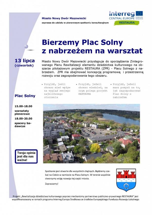 Bierzemy Plac Solny z nabrzeżem na warsztat. Plenerowe konsultacje.