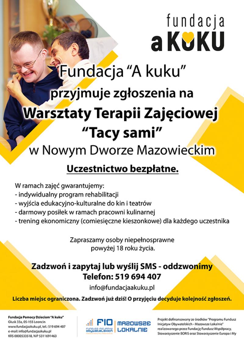 Spotkanie informacyjne WTZ - Fundacja "A kuku"