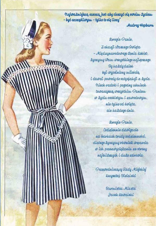 Drogie Panie! Przyjmijcie życzenia...