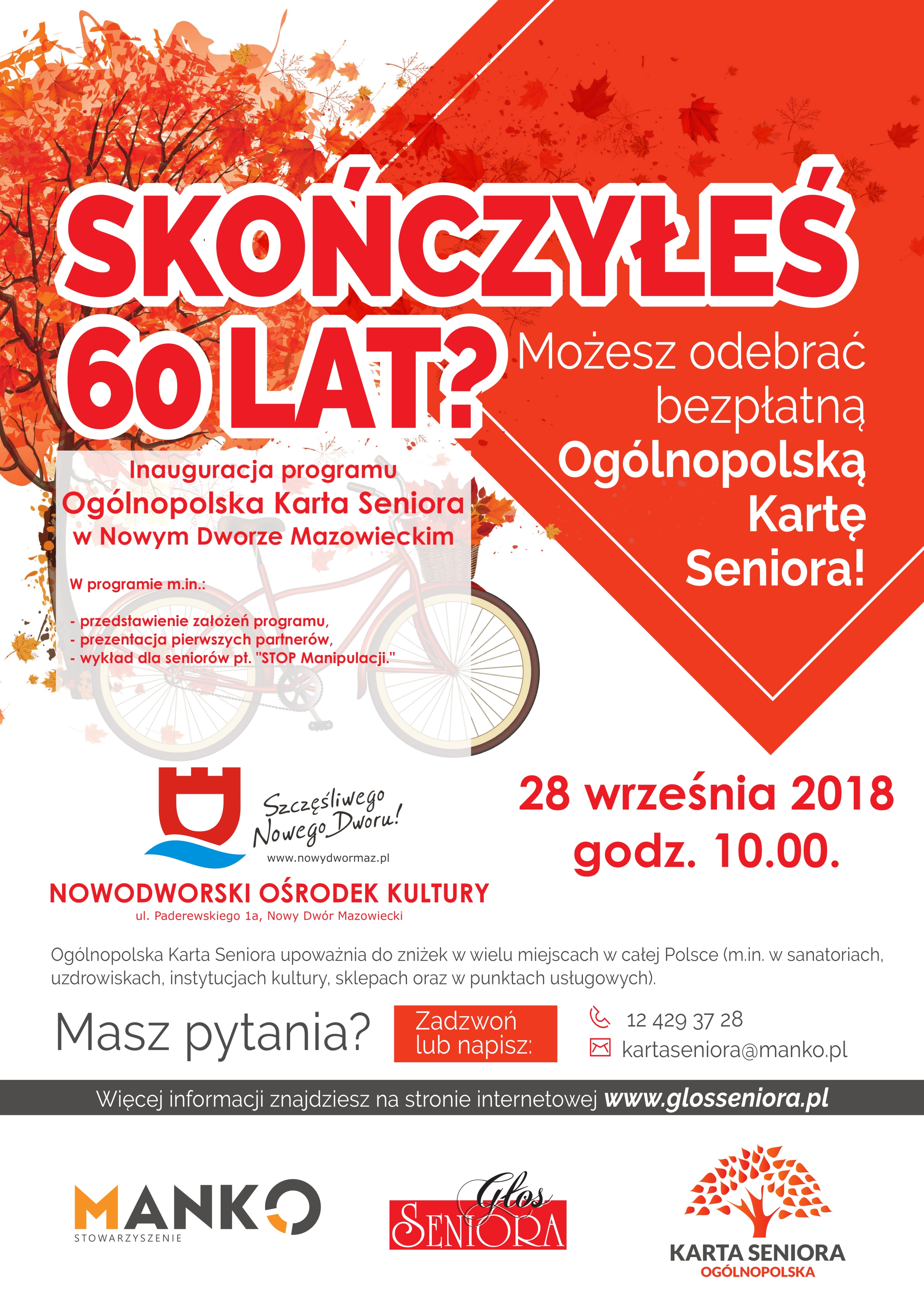 Inauguracja Ogólnopolskiej Karty Seniora w Nowym Dworze Mazowieckim