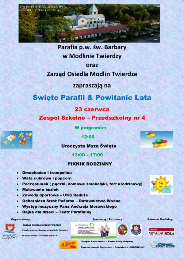 Święto Parafii & Powitanie Lata