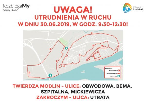 30.06.2019 r. utrudnienia w ruchu!