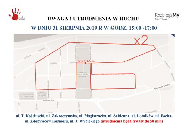 31.08.2019 r. utrudnienia w ruchu!