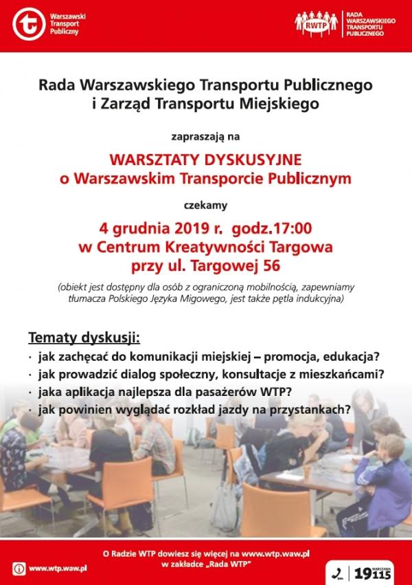 Warsztaty dyskusyjne o Warszawskim Transporcie Publicznym