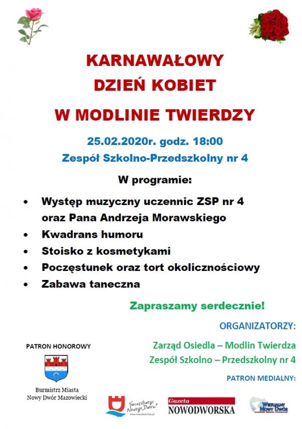 Karnawałowy Dzień Kobiet w Modlinie Twierdzy
