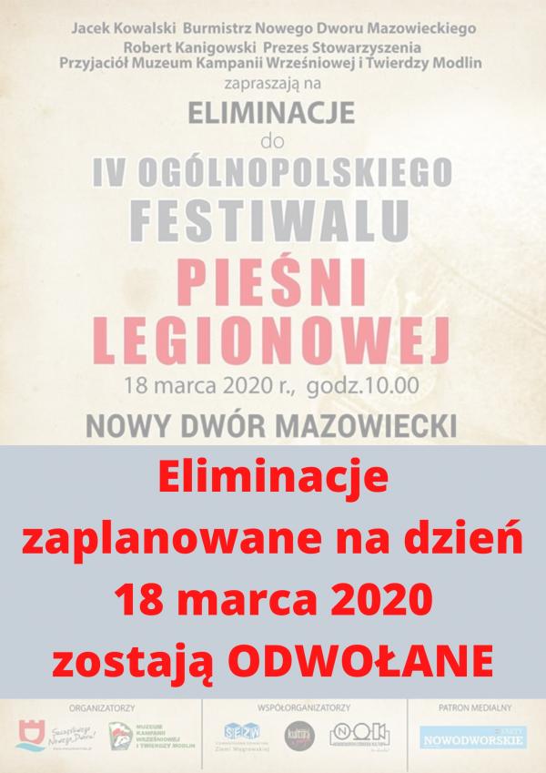 Eliminacje odwołane