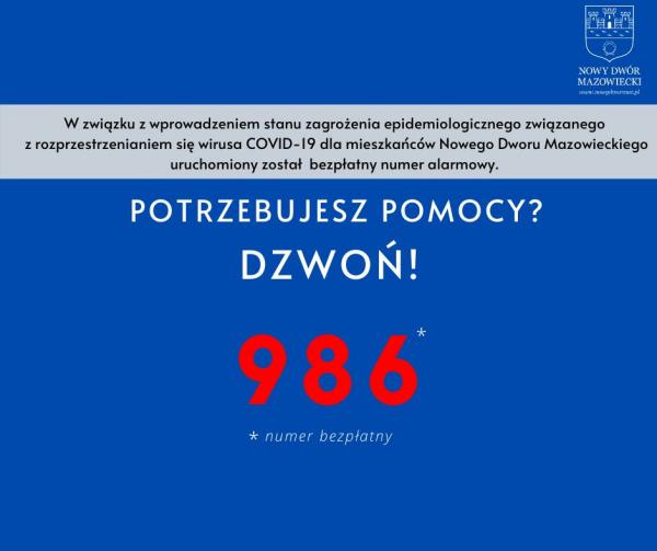 Potrzebujesz pomocy? Dzwoń! 986