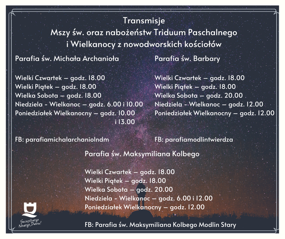 Transmisje z nowodworskich kościołów