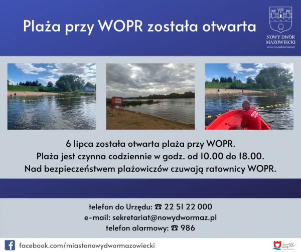 Plaża przy WOPR otwarta!