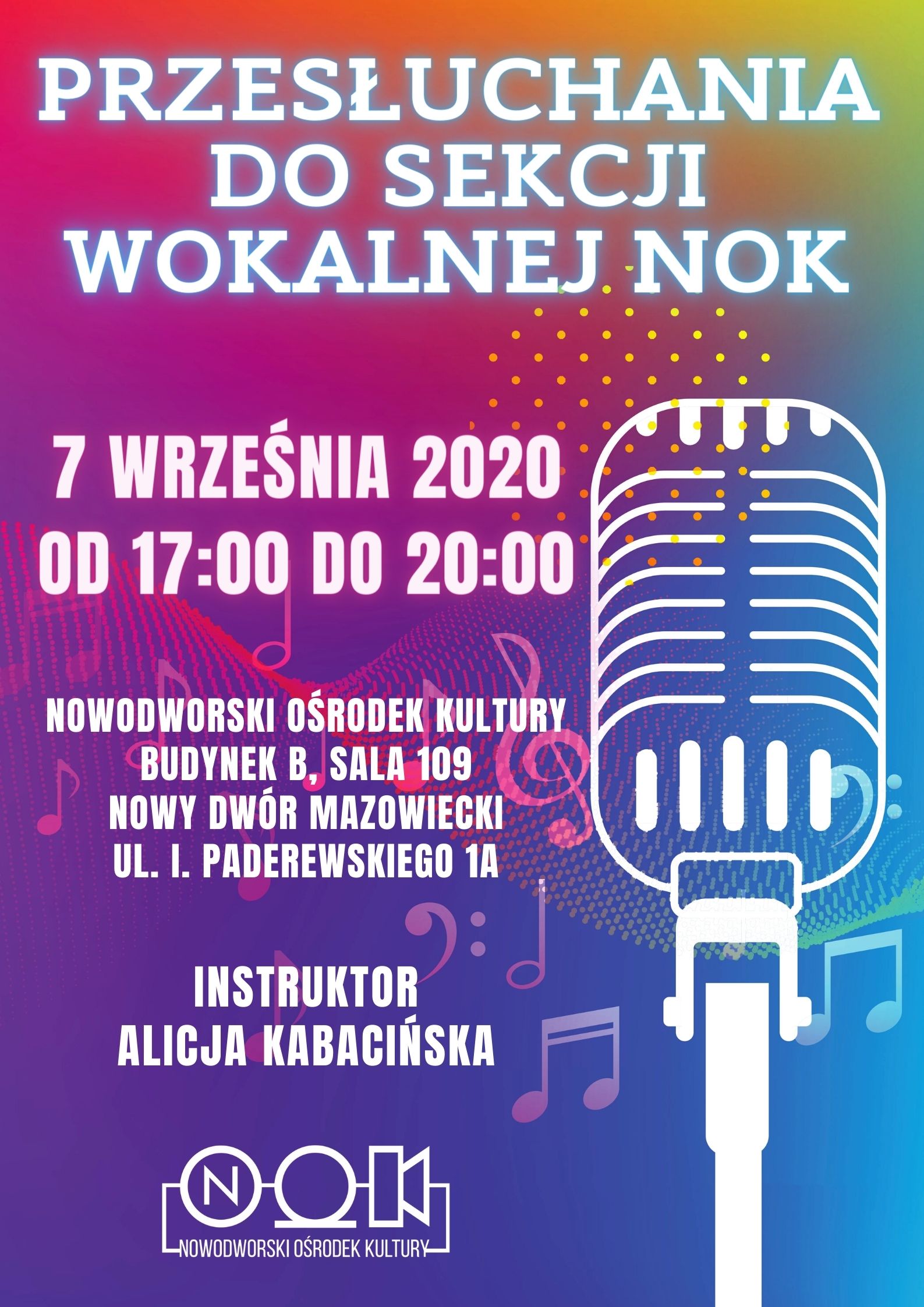 Przesłuchania do sekcji wokalnej NOK.