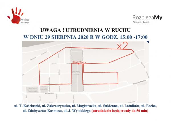 Uwaga! Utrudnienia w ruchu 29.08.2020 r.