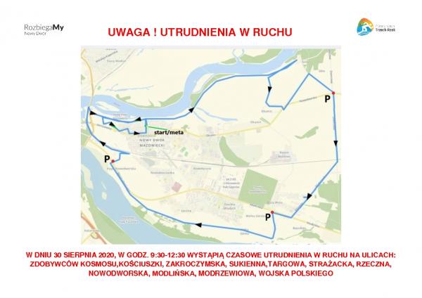 Uwaga! Utrudnienia w ruchu 30.08.2020 r.