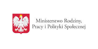 Infografika - Godło Rzeczypospolitej Polskiej  oraz napis Ministerstwo Rodziny Pracy i Polityki Społecznej